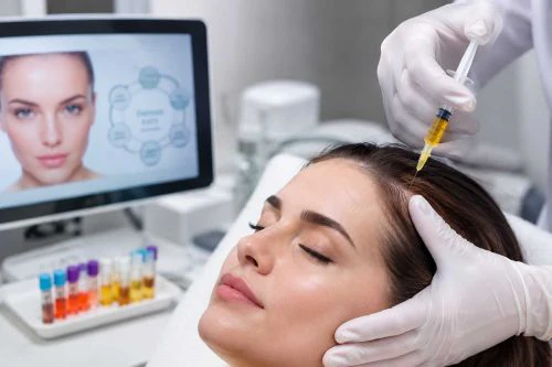 حقن البلازما والميزوثيرابي — للشعر والبشرة — جهاز تجميل وليزر في مركز الماسة بالشرقية