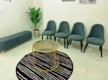 منطقة الانتظار والاستقبال بالعيادة — عيادة تجميل وجلدية بالشرقية مركز الماسة (أبو كبير • ههيا • كفر صقر)